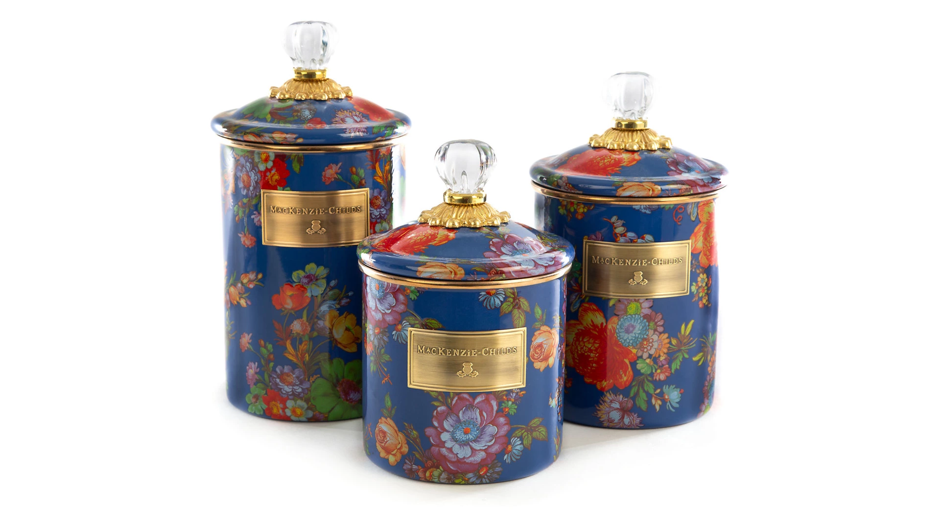 Банка для сыпучих продуктов Mackenzie-Childs Flower Market 13х25 см, сталь нержавеющая