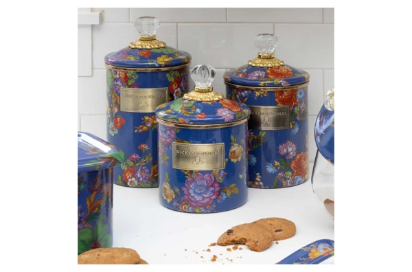 Банка для сыпучих продуктов Mackenzie-Childs Flower Market 13х25 см, сталь нержавеющая