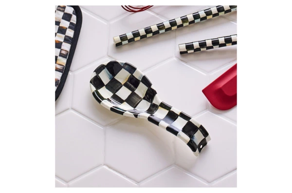 Подставка под ложку Mackenzie-Childs Сourtly Сheck 22х4 см, сталь нержавеющая