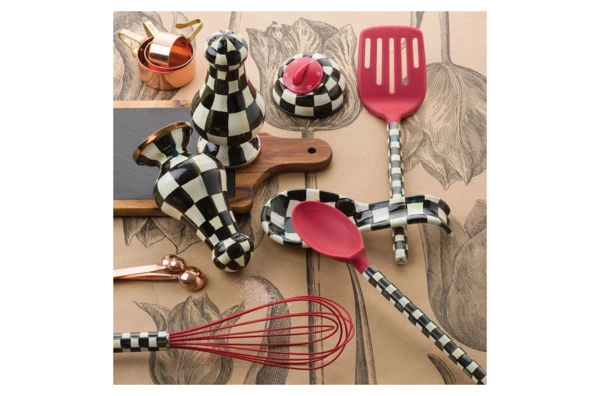 Подставка под ложку Mackenzie-Childs Сourtly Сheck 22х4 см, сталь нержавеющая