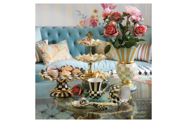 Подставка под ложку Mackenzie-Childs Сourtly Сheck 22х4 см, сталь нержавеющая