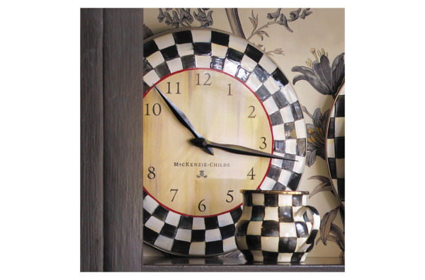 Часы настенные Mackenzie-Childs Сourtly Сheck 30 см, сталь нержавеющая
