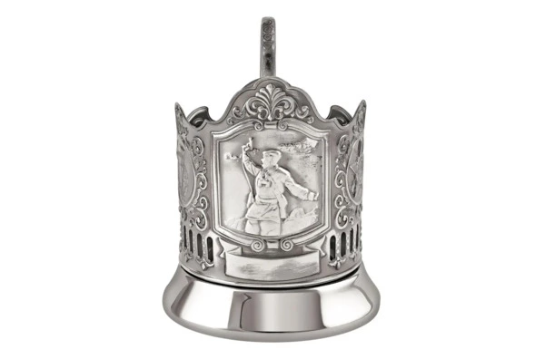 Стакан с подстаканником Кольчугинский мельхиор Комбат 250 мл, латунь