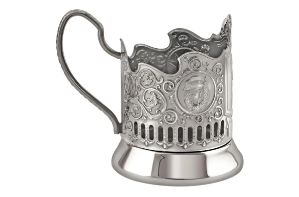 Стакан с подстаканником Кольчугинский мельхиор Комбат 250 мл, латунь