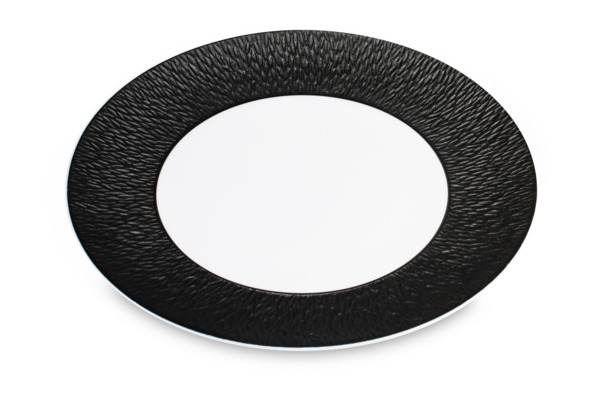 Тарелка обеденная Raynaud Радужный минерал 27 см, фарфор, черная