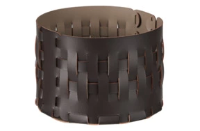 Корзина ADJ Bottega-15 d20x12 см, кожа натуральная, шоколад