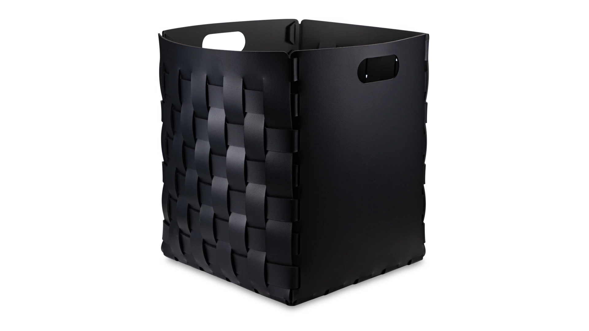 Корзина ADJ Bottega 35x35х40 см, кожа натуральная, черный