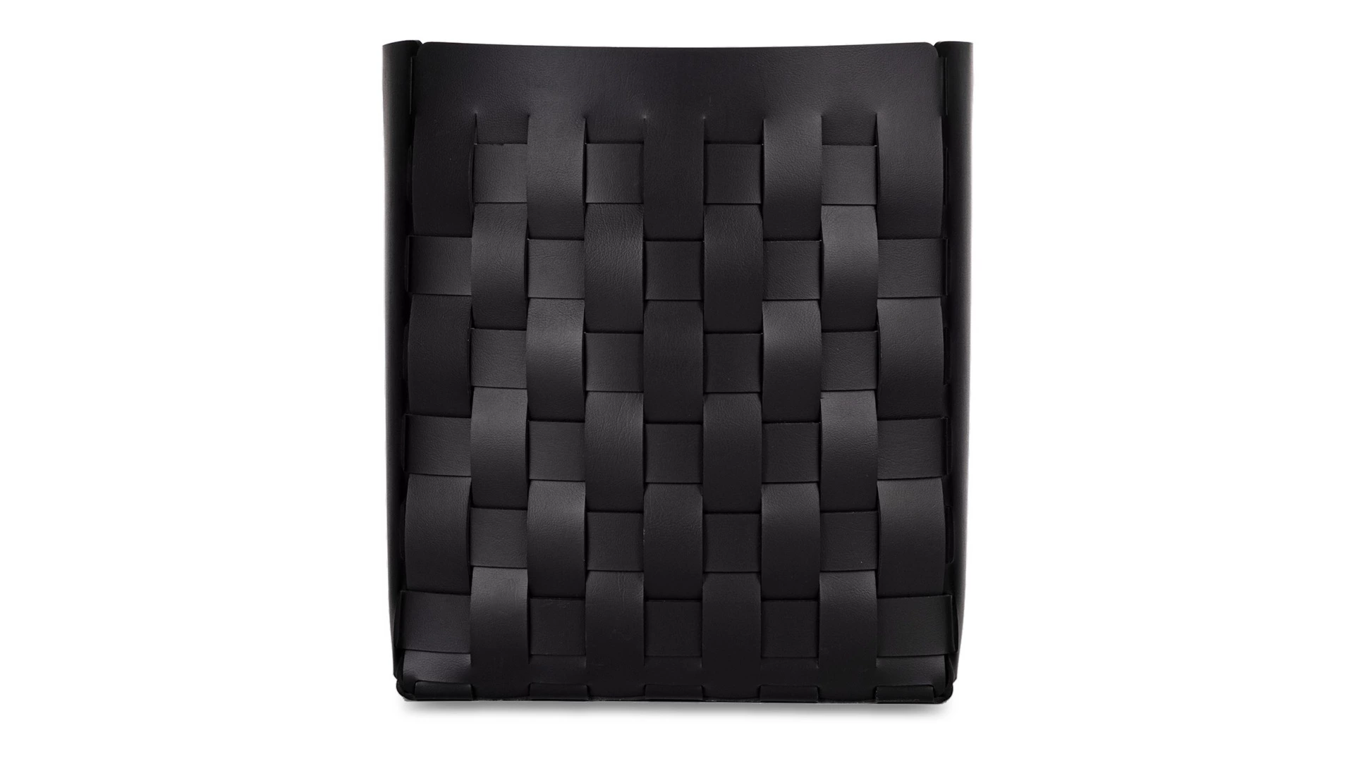 Корзина ADJ Bottega 35x35х40 см, кожа натуральная, черный