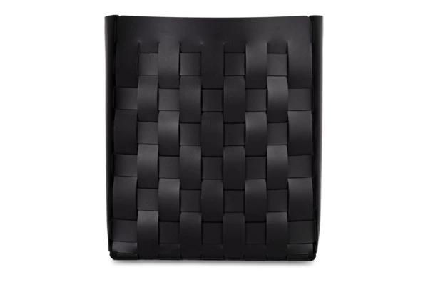 Корзина ADJ Bottega 35x35х40 см, кожа натуральная, черный