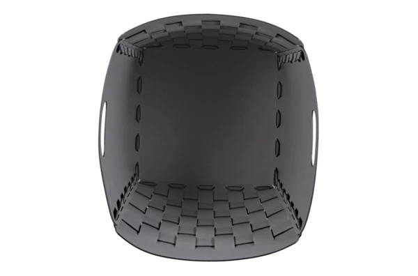 Корзина ADJ Bottega 35x35х40 см, кожа натуральная, черный