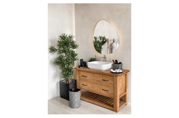 Корзина ADJ Bottega 35x35х40 см, кожа натуральная, черный