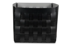 Корзина ADJ Bottega 35x40х35 см, кожа натуральная, черный