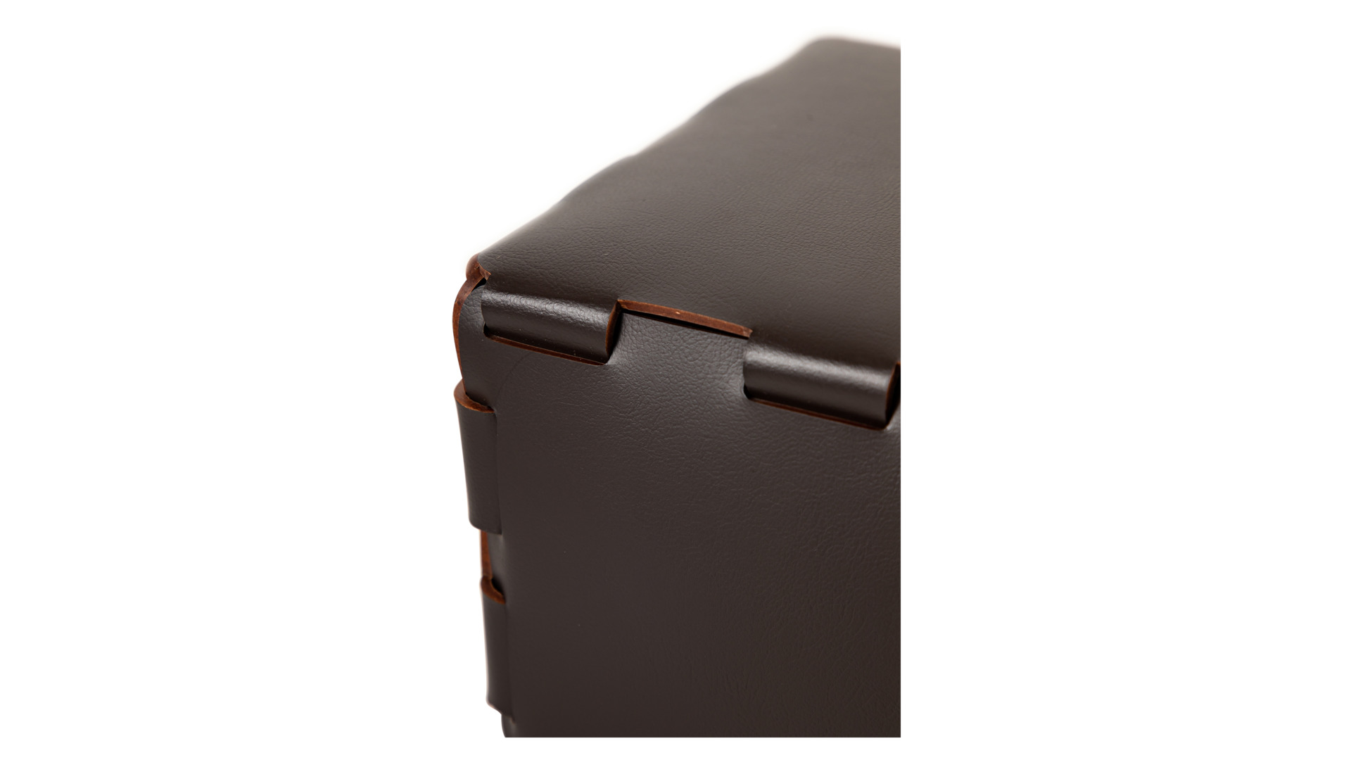 Корзина ADJ Mini Bottega 19x19х13 см, кожа натуральная, шоколад