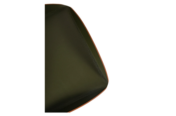 Подставка для сервировки ADJ 30х30 см, кожа натуральная, оливковый