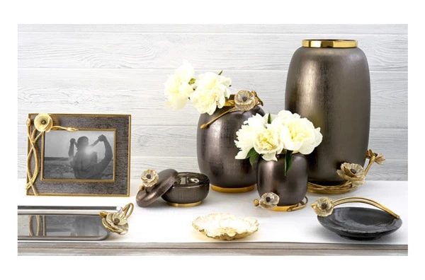 Чаша малая Michael Aram Анемоны 18 см, мрамор