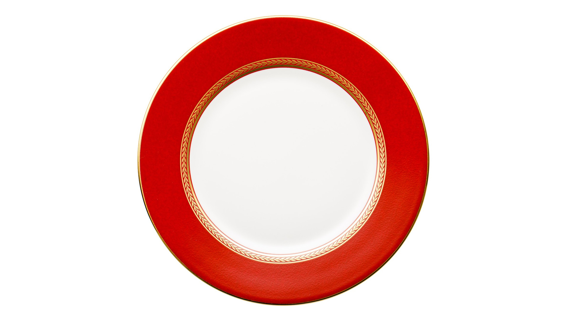 Тарелка закусочная Wedgwood Ренессанс 20 см, фарфор, красная