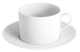 Чашка для капучино с блюдцем Meissen Игра волн, рельеф, белый 250 мл