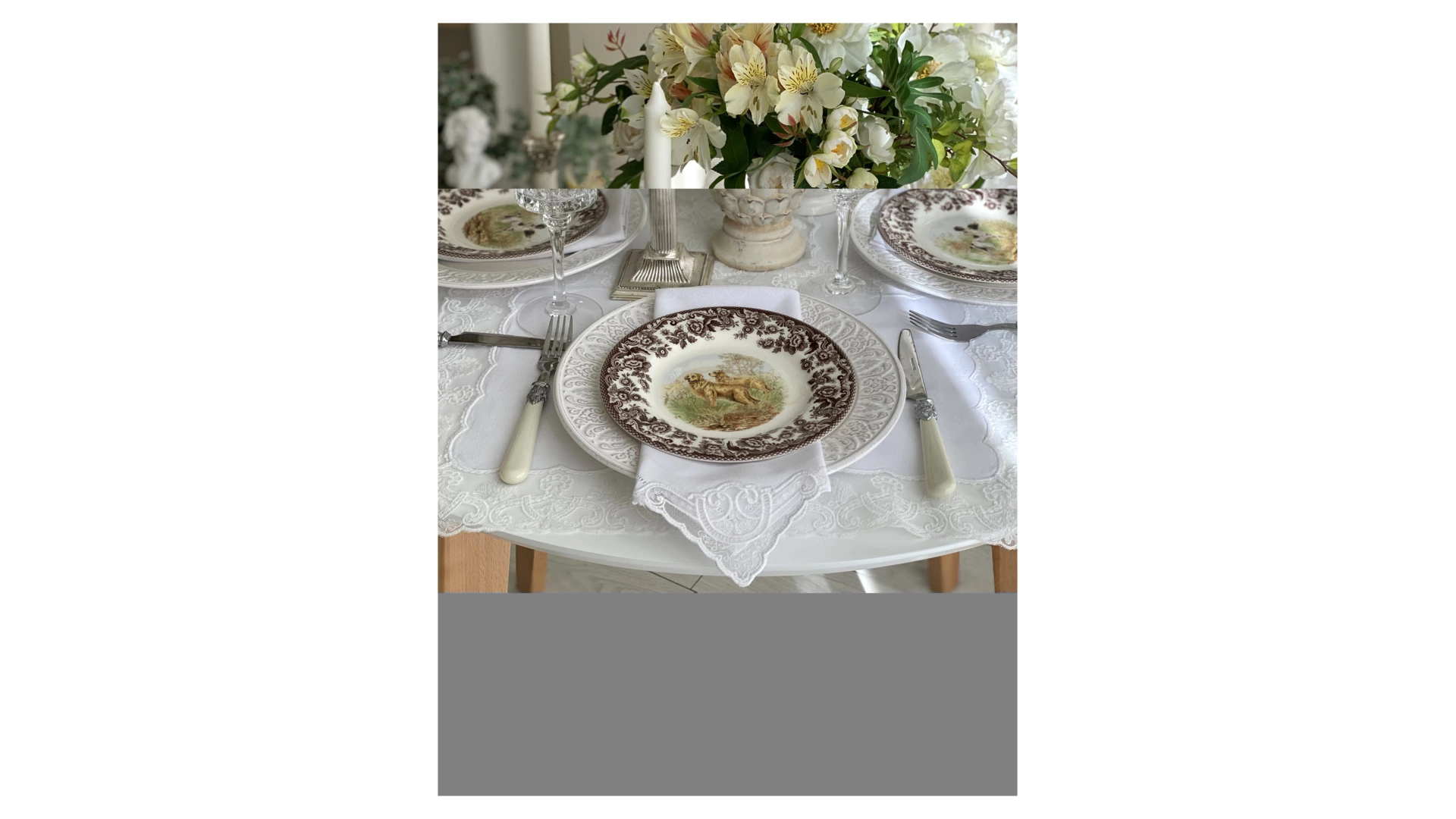 Набор из салфетки и плейсмата Momo for home Кружево 50х45 см, хлопок