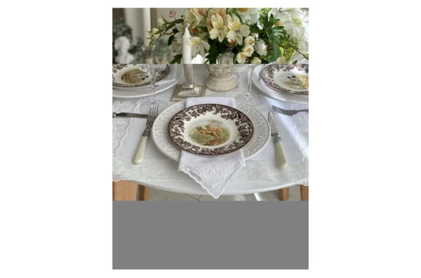 Набор из салфетки и плейсмата Momo for home Кружево 50х45 см, хлопок