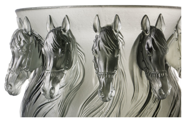 Ваза Cristal de Paris Королевская лошадь 20 см, серая
