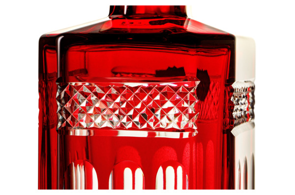 Графин для виски Cristal de Paris Мирей 750 мл, h25 см, красный