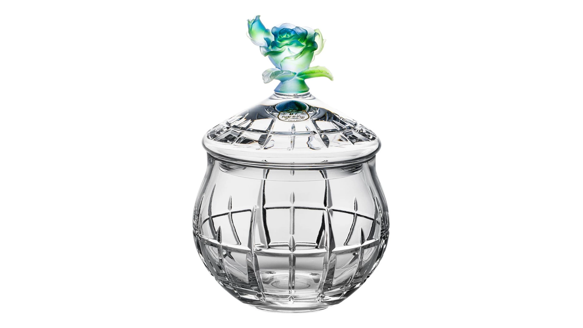 Конфетница с крышкой Cristal de Paris Цветок 29 см