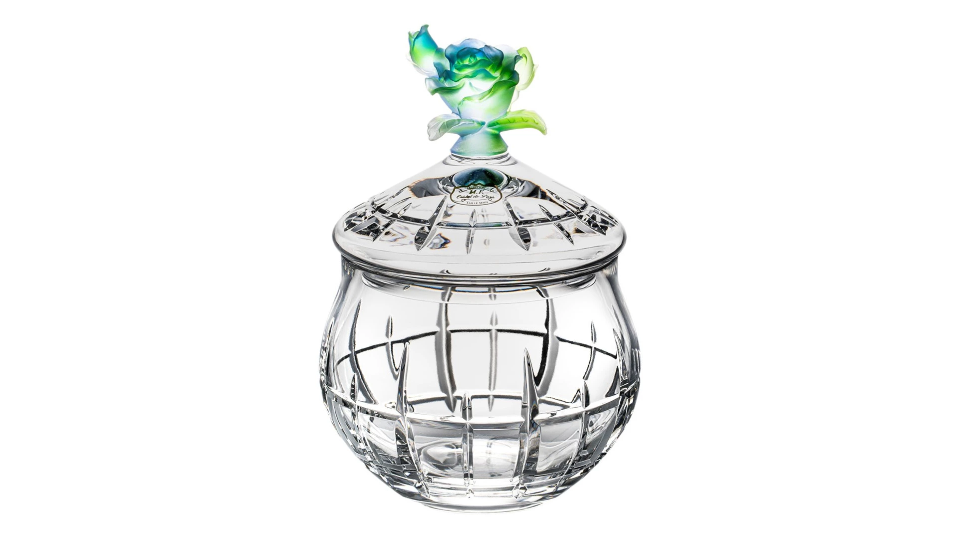 Конфетница с крышкой Cristal de Paris Цветок 29 см
