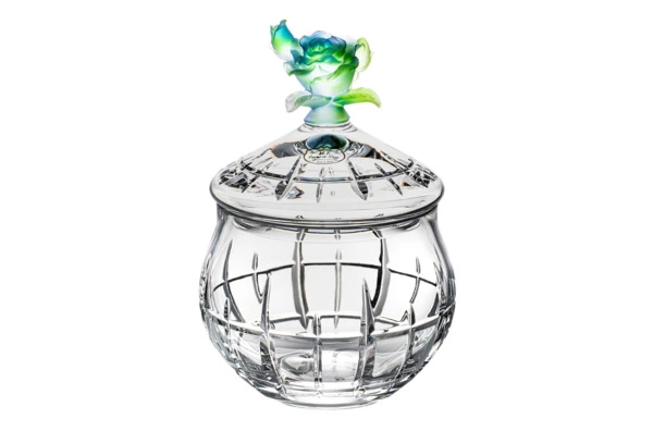 Конфетница с крышкой Cristal de Paris Цветок 29 см