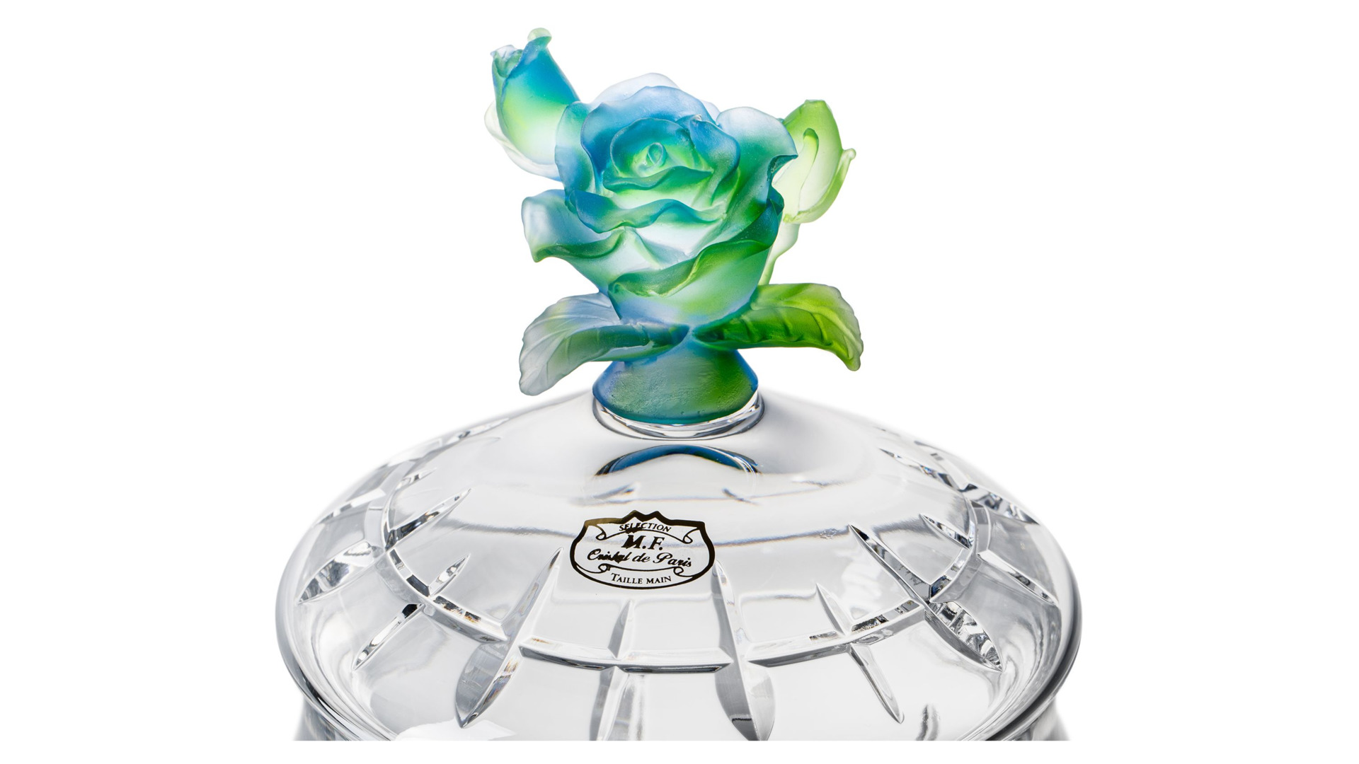 Конфетница с крышкой Cristal de Paris Цветок 29 см
