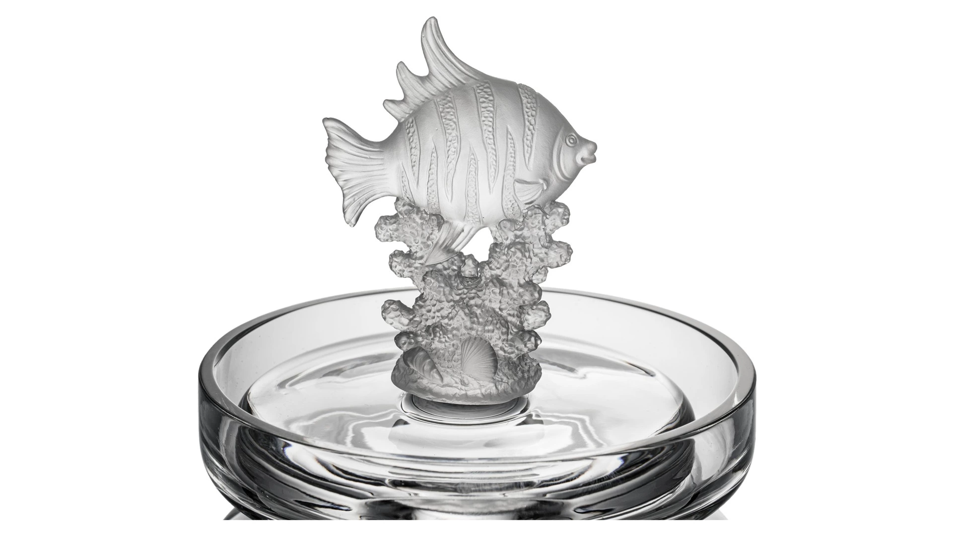 Конфетница с крышкой Cristal de Paris Рыба