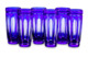 Набор стаканов для воды ГХЗ Шар Готика 290 мл, 6 шт, хрусталь, синий
