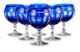 Набор бокалов для бренди ГХЗ Готика 350 мл, 6 шт, хрусталь, синий