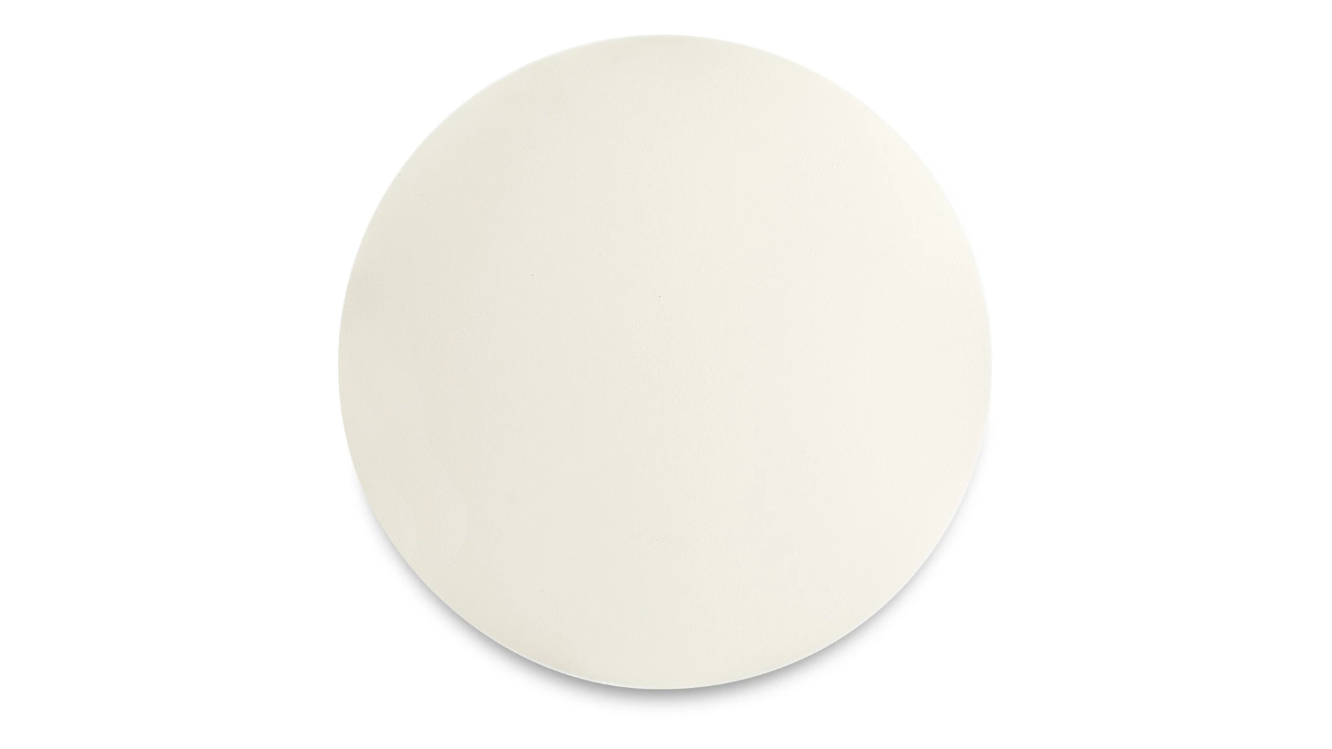 Плейсмат круглый ADJ 40 см, кожа натуральная, белый, панна котта