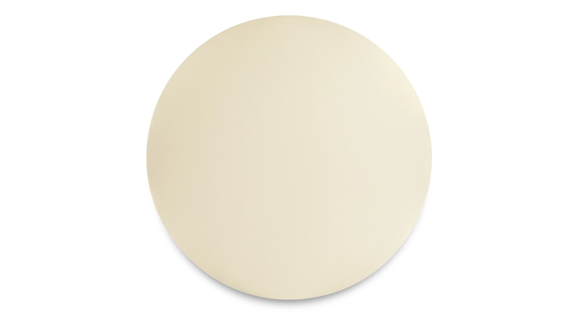 Плейсмат круглый ADJ 40 см, кожа натуральная, белый, панна котта