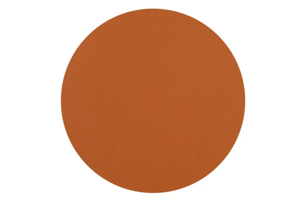 Плейсмат круглый ADJ 40 см, кожа натуральная, бордо, коньяк