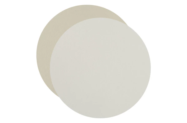 Костер круглый ADJ 12 см, кожа натуральная, белый, панна котта