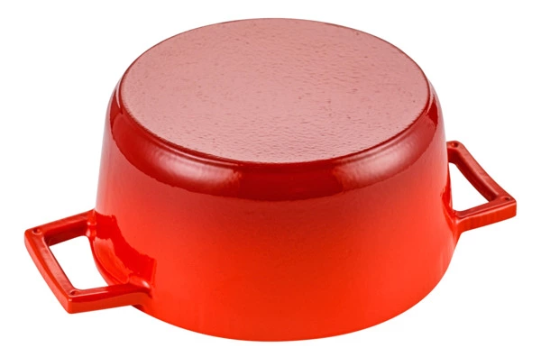 Кастрюля с крышкой LAVA d20 см, 2,8 л, чугун, красная