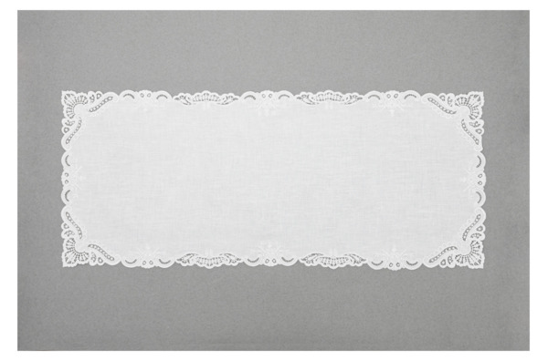 Дорожка для стола Венизное кружево Камилла 38х80 см, лен, белый