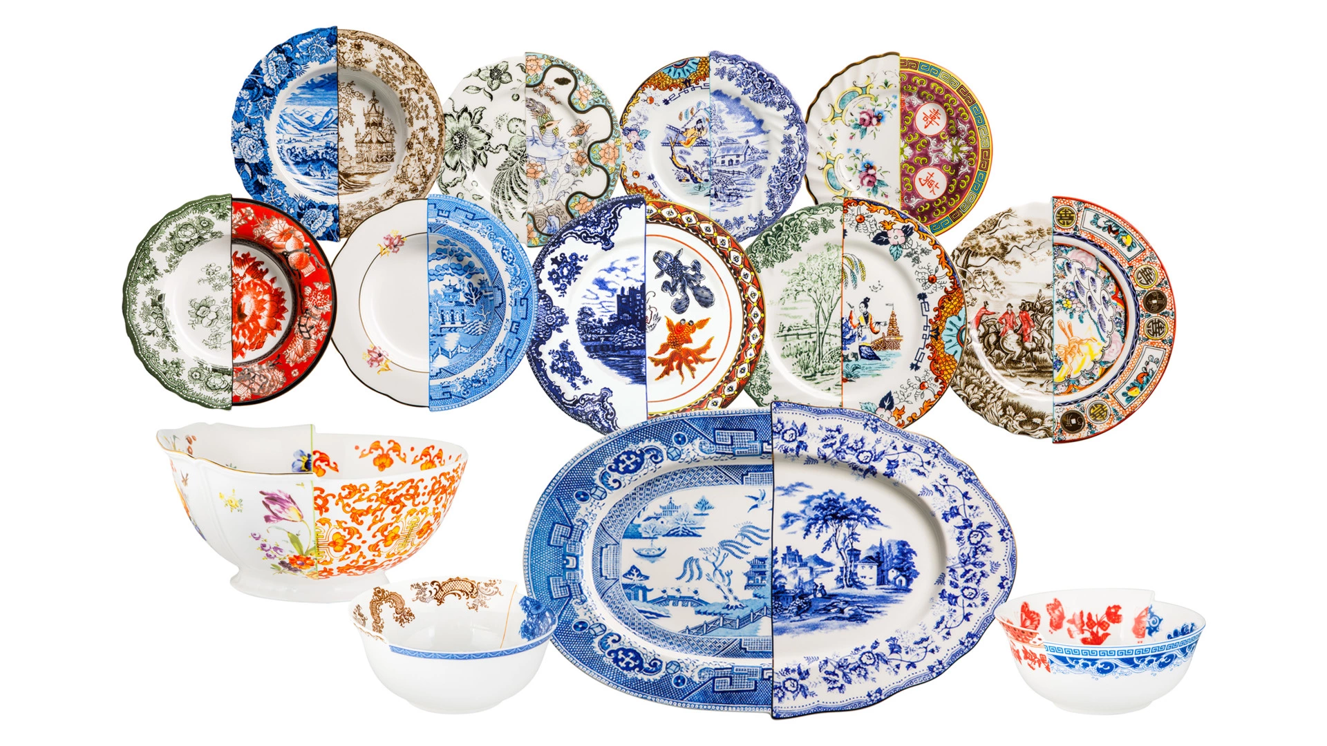 Сервиз столовый Seletti Гибрид на 6 персон 26 предметов, фарфор