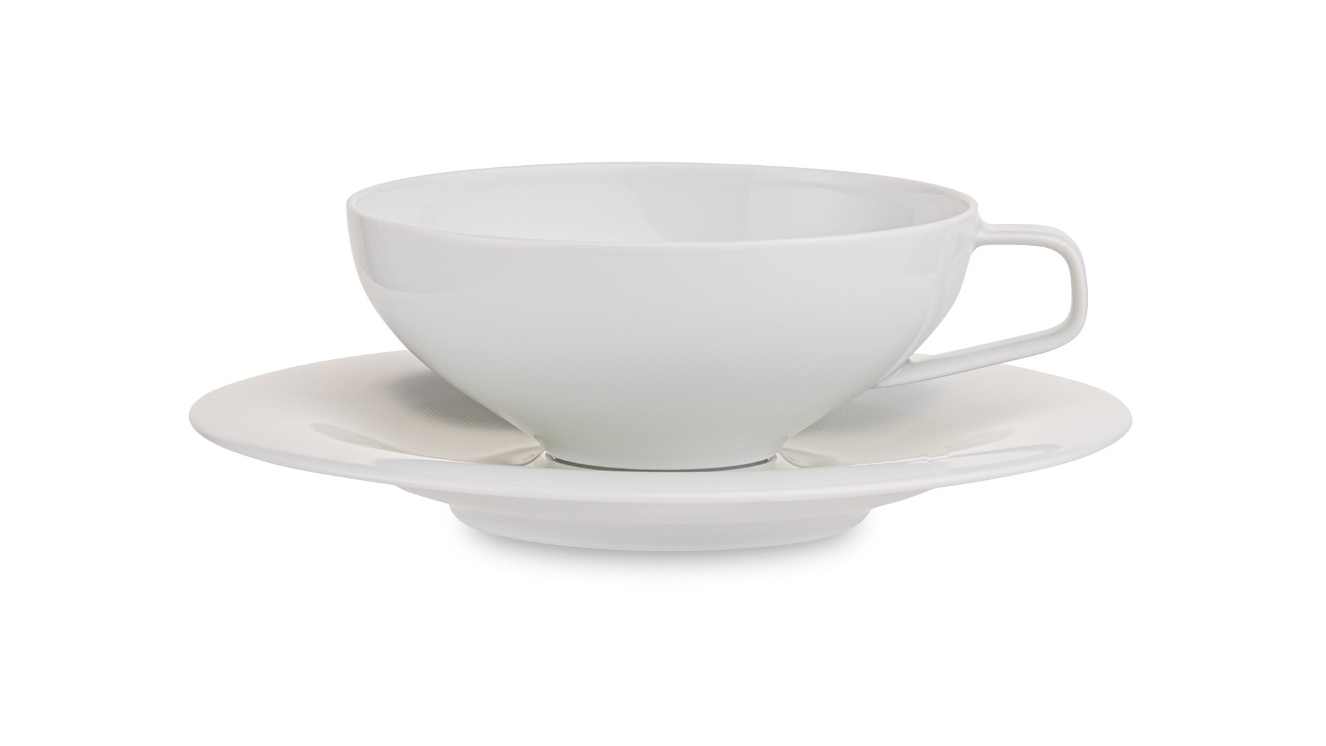 Чашка чайная с блюдцем Furstenberg Флюен. Идеальные линии 200 мл, фарфор
