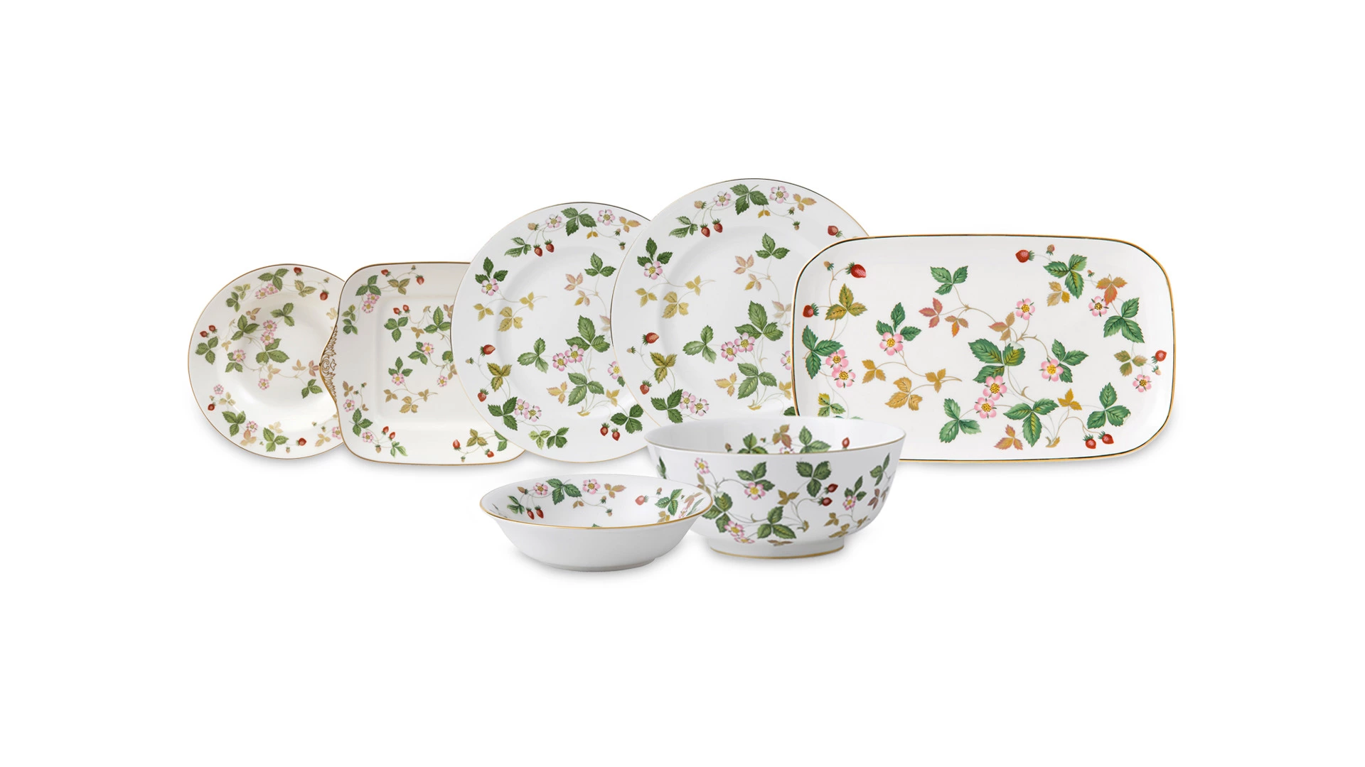 Сервиз столовый Wedgwood Земляника на 6 персон 27 предметов, фарфор