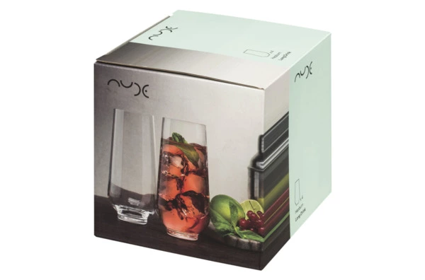 Набор стаканов хайбол Nude Glass Хепберн 425 мл, 4 шт, стекло хрустальное