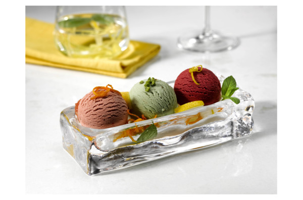 Креманка для мороженого Nude Glass Кубик льда 18х8х4 см, стекло хрустальное