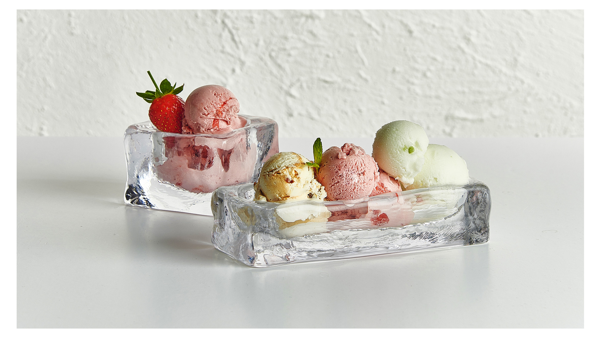 Креманка для мороженого Nude Glass Кубик льда 18х8х4 см, стекло хрустальное