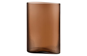 Ваза Nude Glass Туман 29 см, карамель, хрусталь