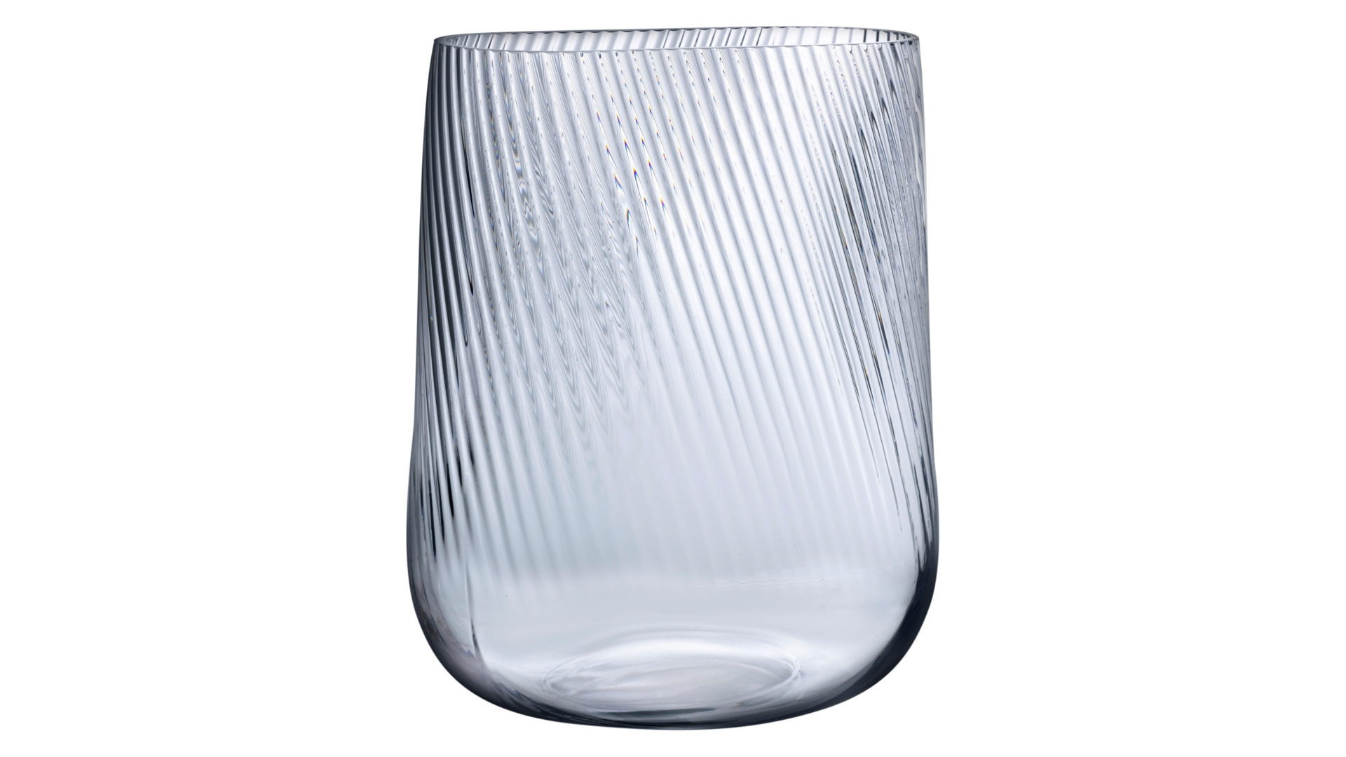 Ваза прямоугольная Nude Glass Опти 24х20 см, стекло хрустальное