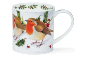Кружка Dunoon Снегири Оркни 350 мл, фарфор костяной