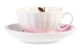 Чашка чайная с блюдцем Дулевский фарфор Белый лебедь Весенний 275 мл, фарфор твердый, белый
