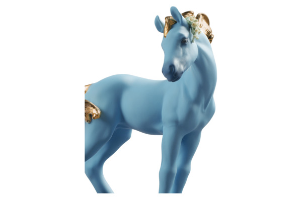 Фигурка Lladro Синяя лошадь 20х23 см, фарфор