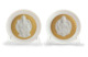 Набор тарелок декоративных Lladro Лорд Ганеша 21х10 см, фарфор, 2 шт